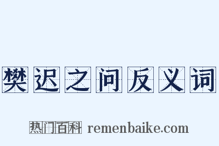 樊迟之问反义词是什么意思的图片